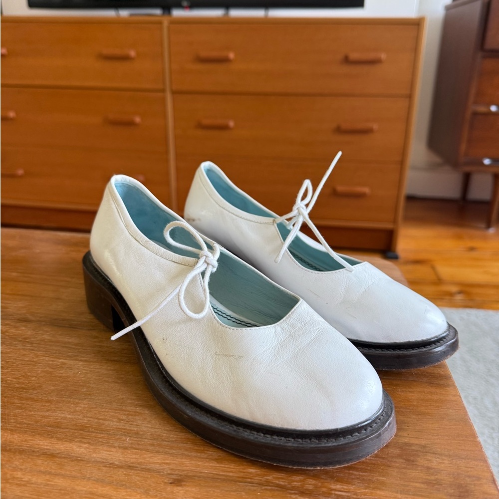Nicole Saldana White Fabiana Loafers - Picture 2 of 5